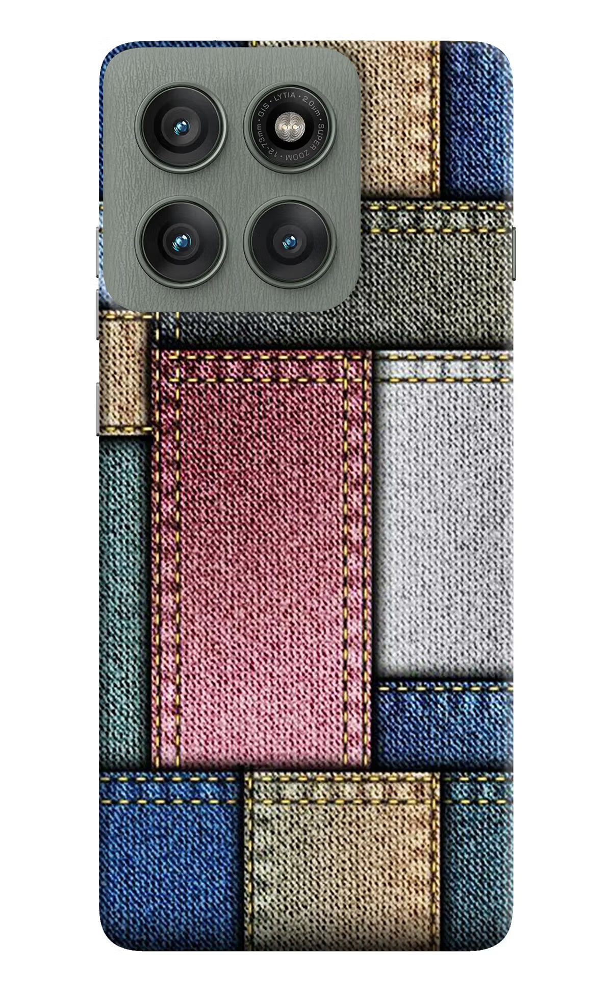 Multicolor Jeans Moto Edge 60 Pro Hard Case Back Cover by Casekaro