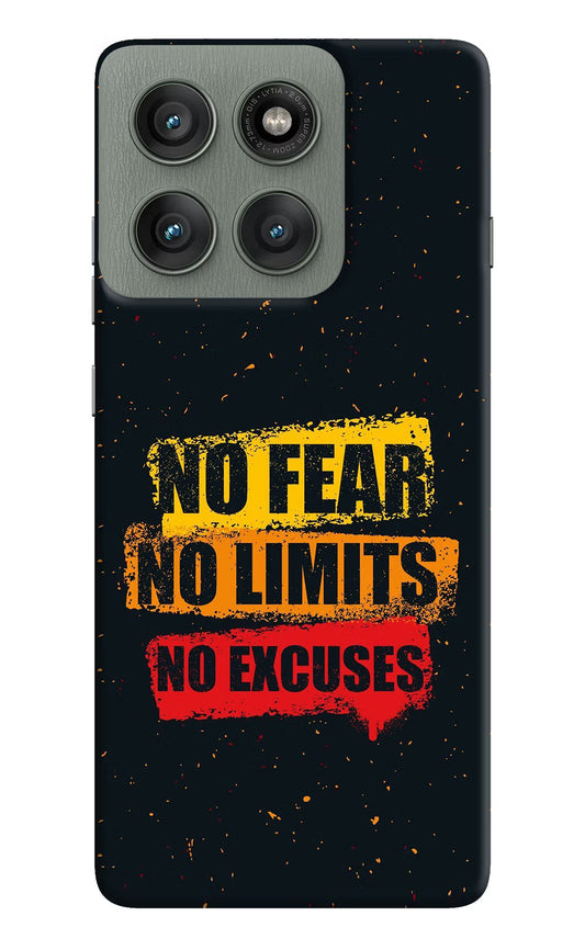 No Fear No Limits No Excuse Moto Edge 60 Pro Hard Case Back Cover by Casekaro