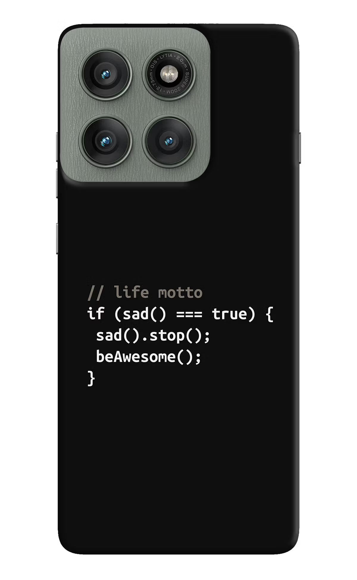 Life Motto Code Moto Edge 60 Pro Hard Case Back Cover by Casekaro