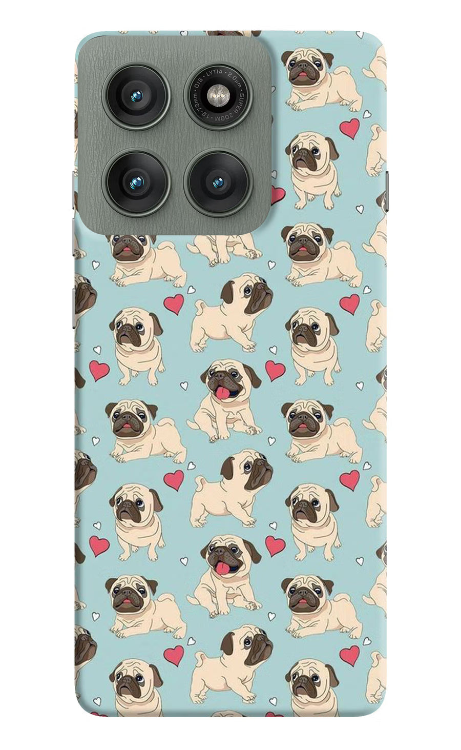 Pug Dog Moto Edge 60 Pro Back Cover, Hard case
