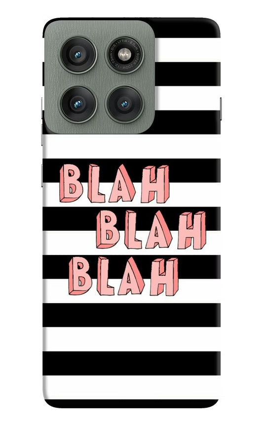 Blah Blah Blah Moto Edge 60 Pro Hard Case Back Cover by Casekaro