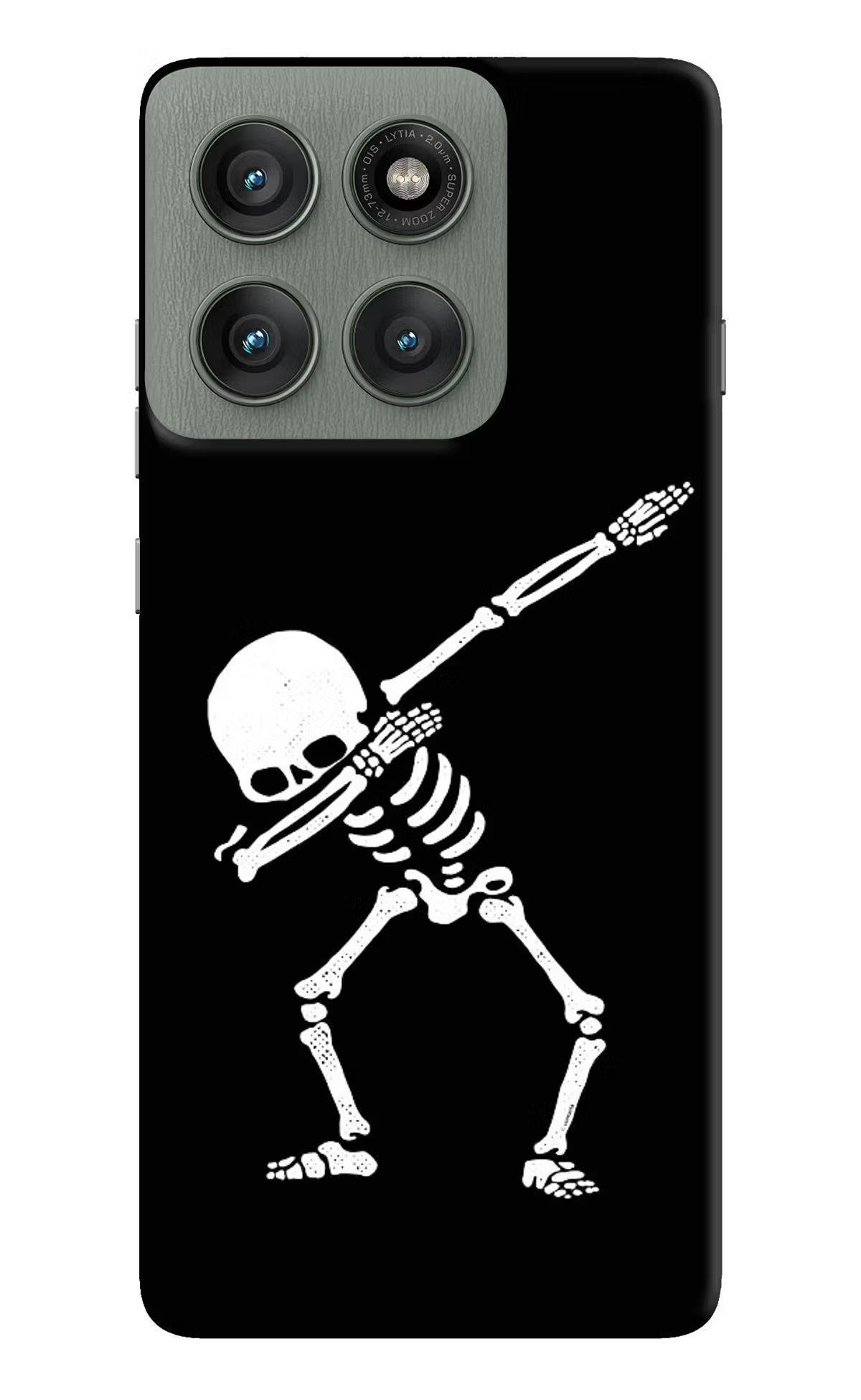 Dabbing Skeleton Art Moto Edge 60 Pro Hard Case Back Cover by Casekaro