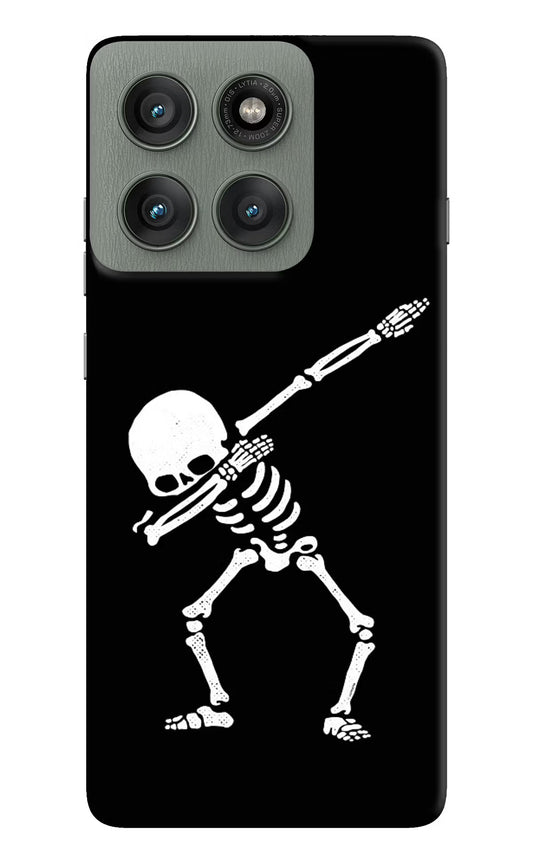 Dabbing Skeleton Art Moto Edge 60 Pro Hard Case Back Cover by Casekaro
