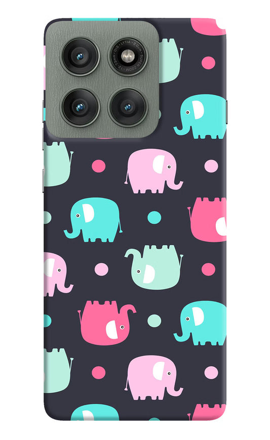 Elephants Moto Edge 60 Pro Hard Case Back Cover by Casekaro