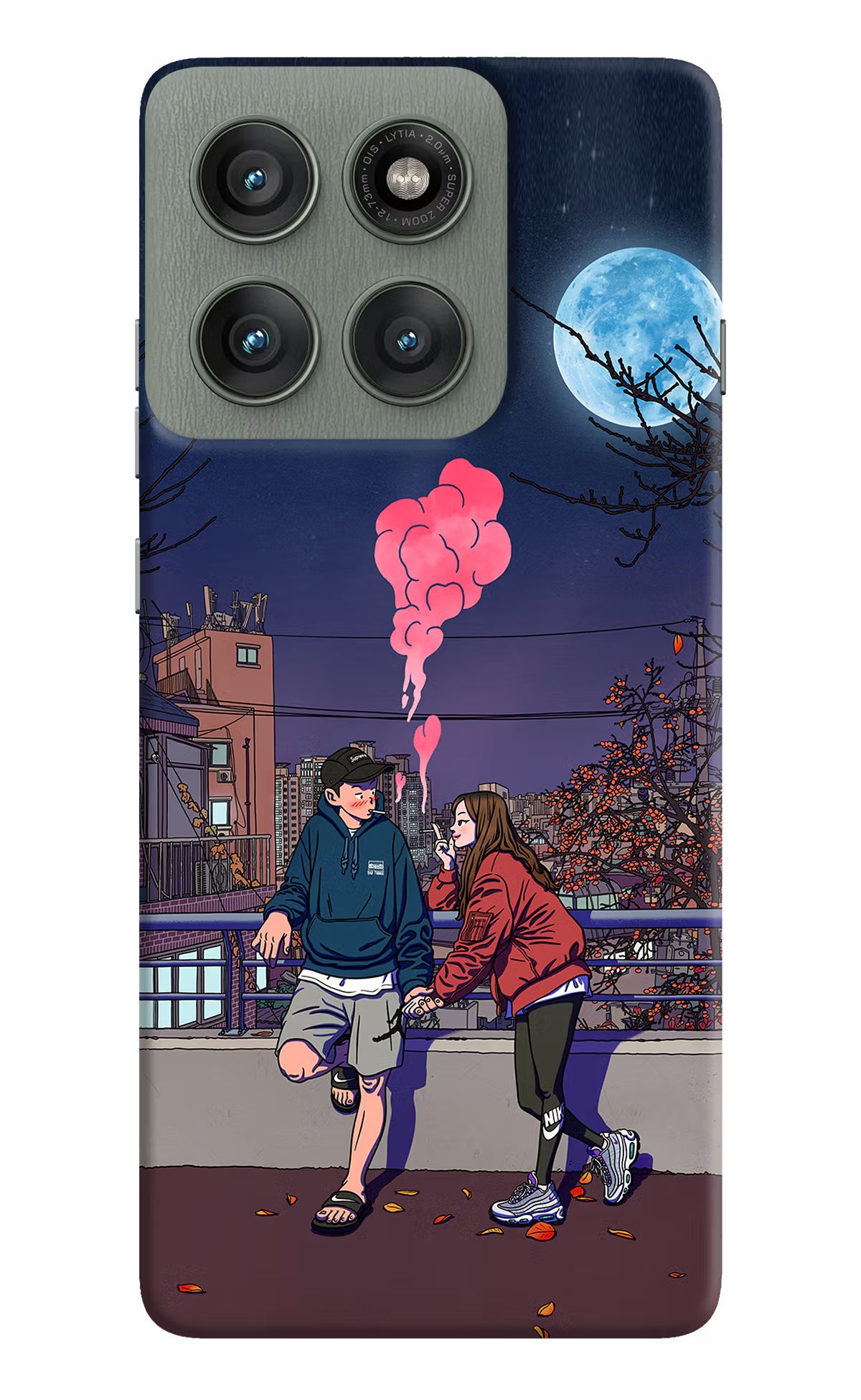 Chilling Couple Moto Edge 60 Pro Hard Case Back Cover by Casekaro