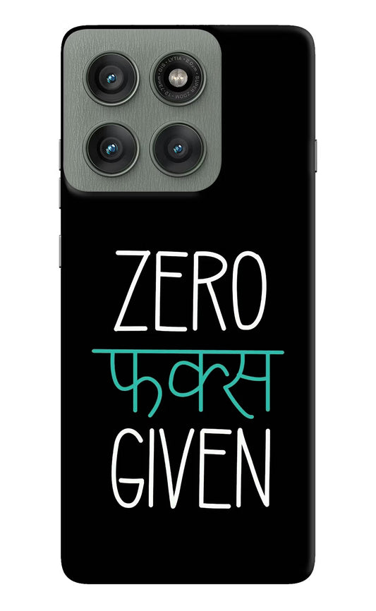 Zero Fucks Given Moto Edge 60 Pro Hard Case Back Cover by Casekaro