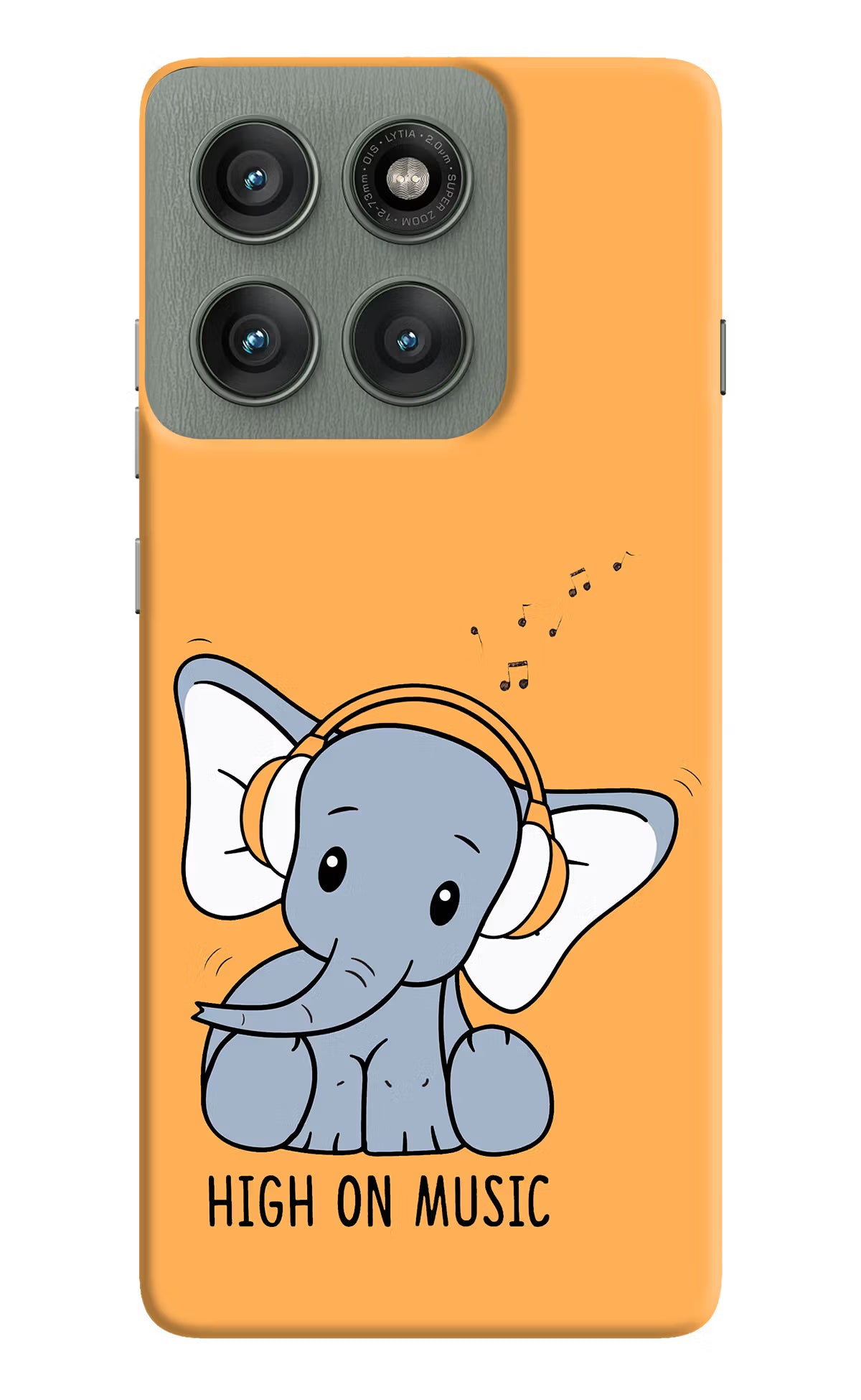 High On Music Moto Edge 60 Pro Hard Case Back Cover by Casekaro