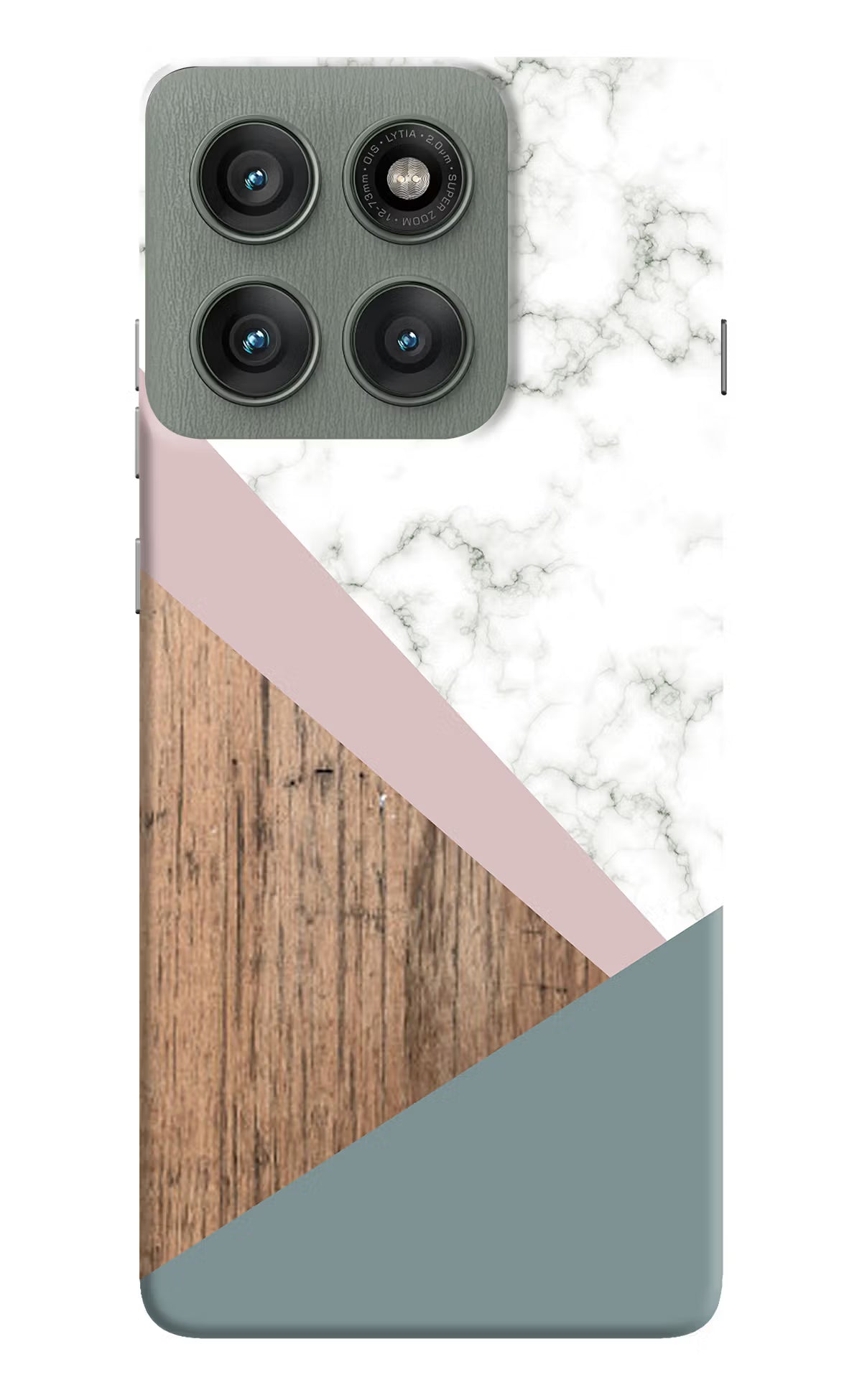 Marble wood Abstract Moto Edge 60 Pro Hard Case Back Cover by Casekaro