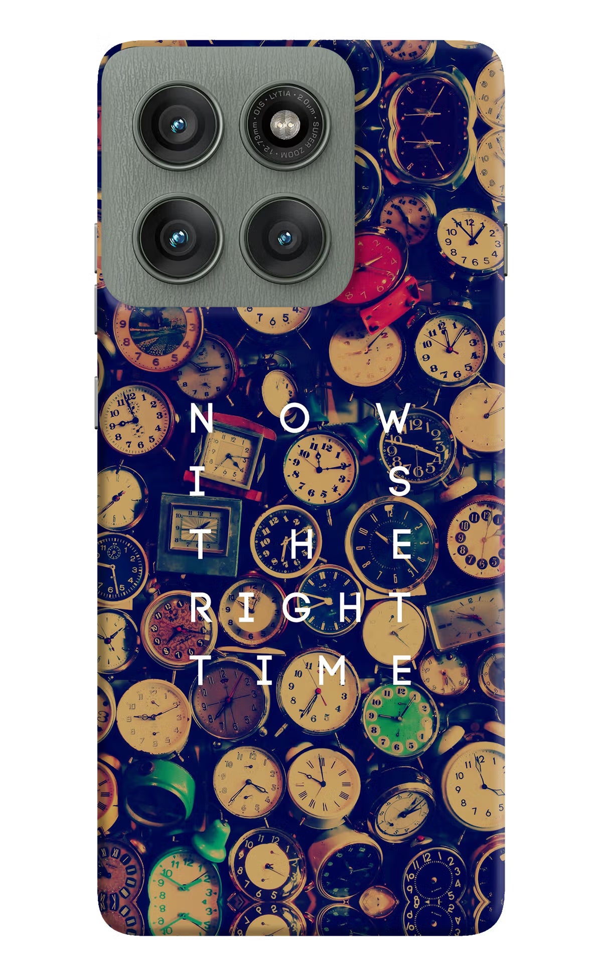 Now is the Right Time Quote Moto Edge 60 Pro Hard Case Back Cover by Casekaro