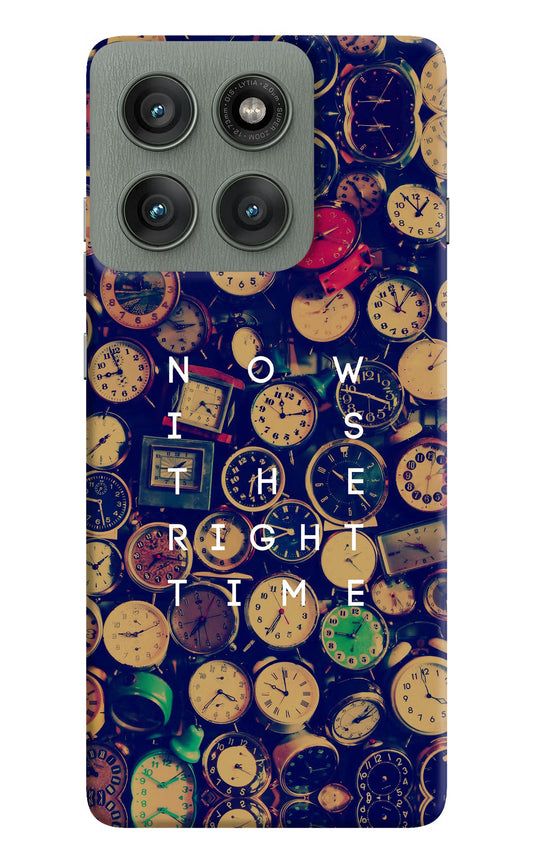 Now is the Right Time Quote Moto Edge 60 Pro Hard Case Back Cover by Casekaro