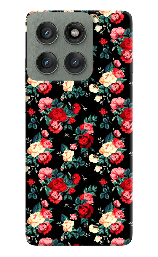 Rose Pattern Moto Edge 60 Pro Hard Case Back Cover by Casekaro