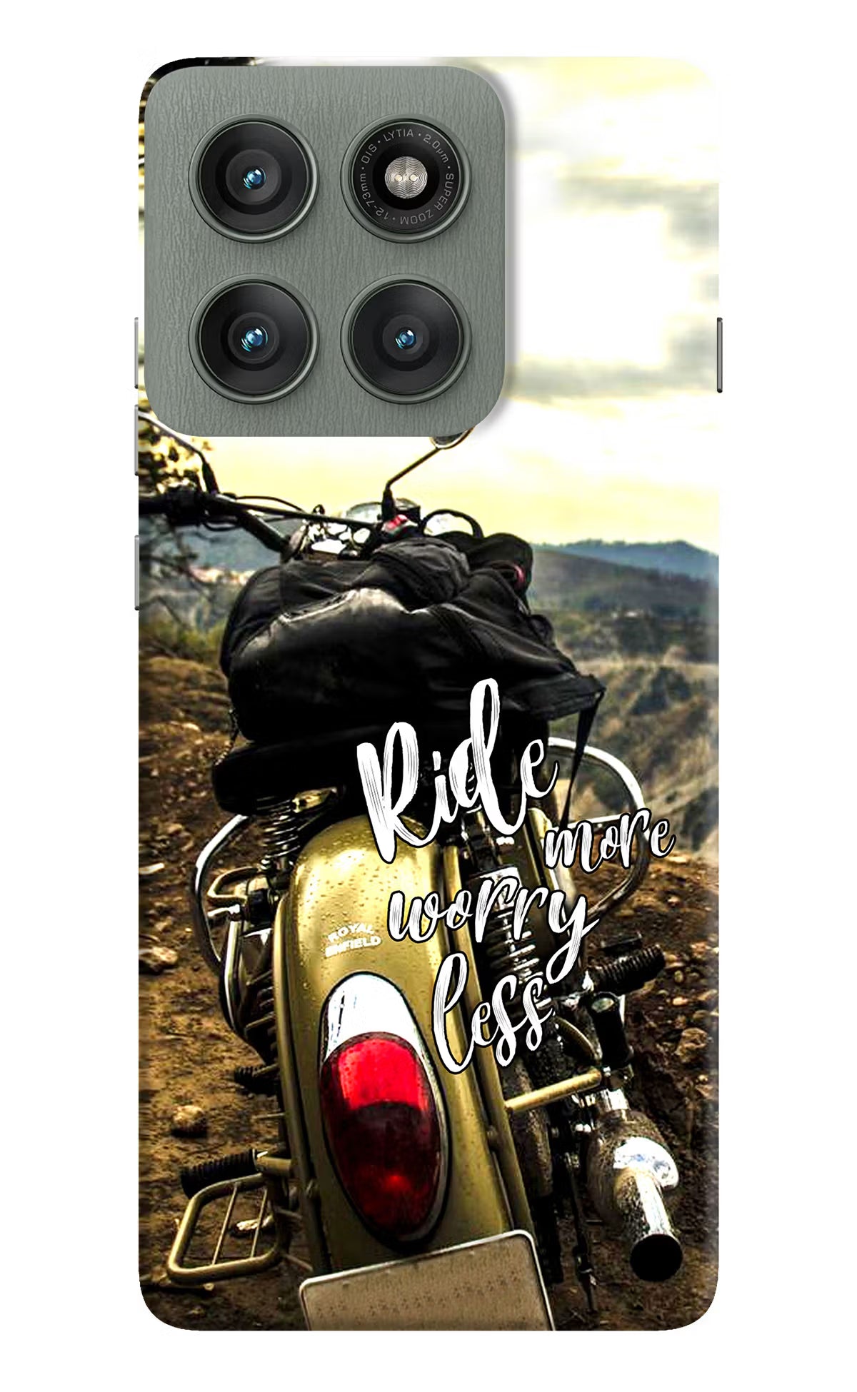 Ride More Worry Less Moto Edge 60 Pro Hard Case Back Cover by Casekaro