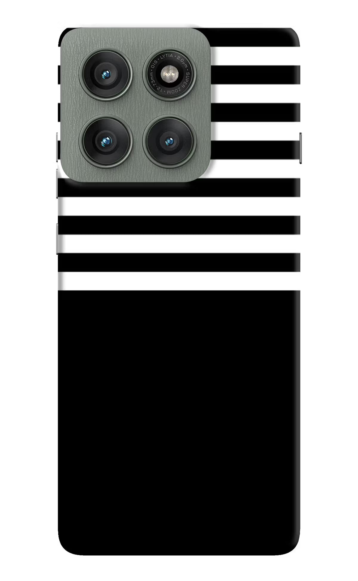 Black and White Print Moto Edge 60 Pro Hard Case Back Cover by Casekaro