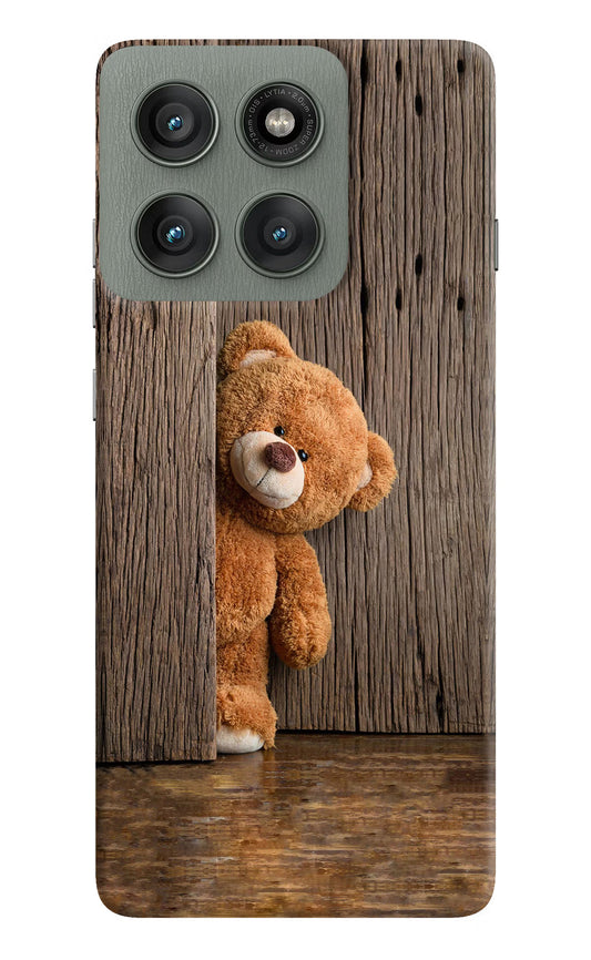 Teddy Wooden Moto Edge 60 Pro Hard Case Back Cover by Casekaro
