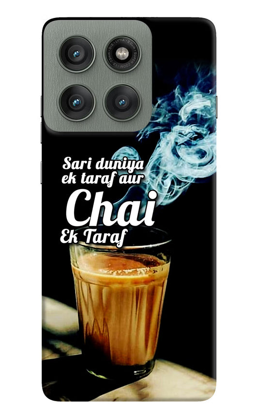 Chai Ek Taraf Quote Moto Edge 60 Pro Hard Case Back Cover by Casekaro