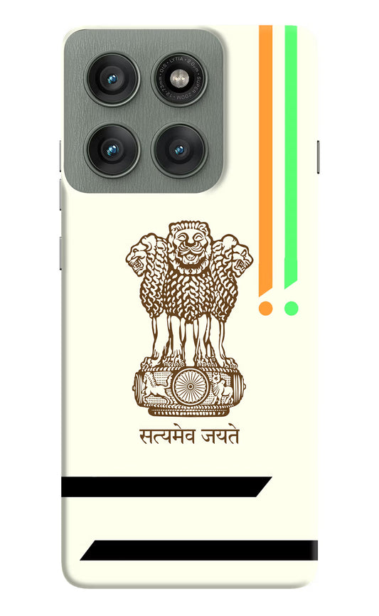 Satyamev Jayate Brown Logo Moto Edge 60 Pro Hard Case Back Cover by Casekaro