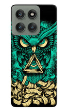 Green Owl Moto Edge 60 Pro Hard Case Back Cover by Casekaro