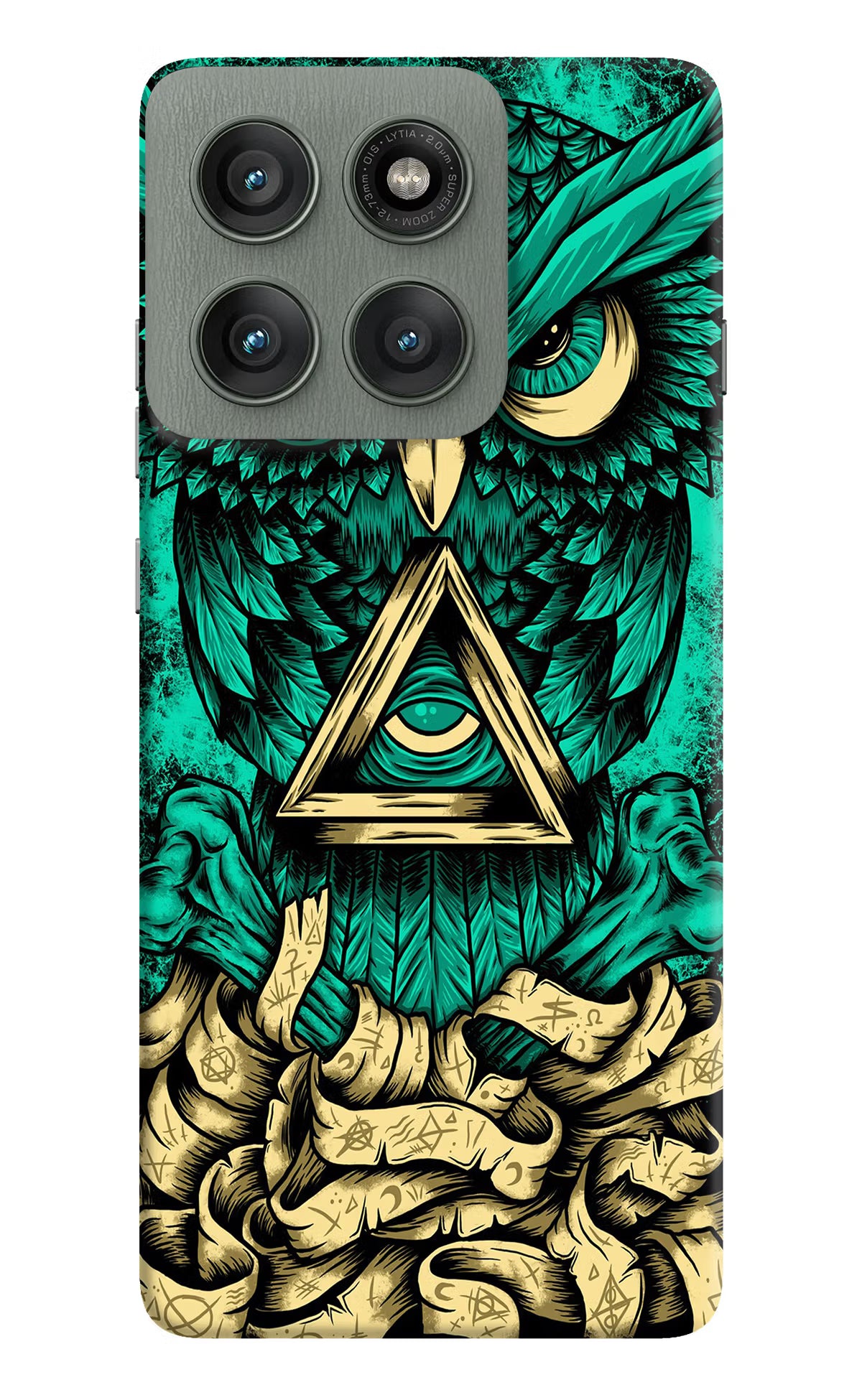Green Owl Moto Edge 60 Pro Hard Case Back Cover by Casekaro