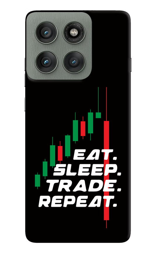 Eat Sleep Trade Repeat Moto Edge 60 Pro Hard Case Back Cover by Casekaro