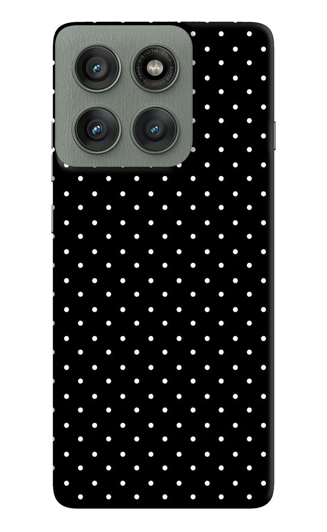 White Dots Moto Edge 60 Pro Hard Case Back Cover by Casekaro