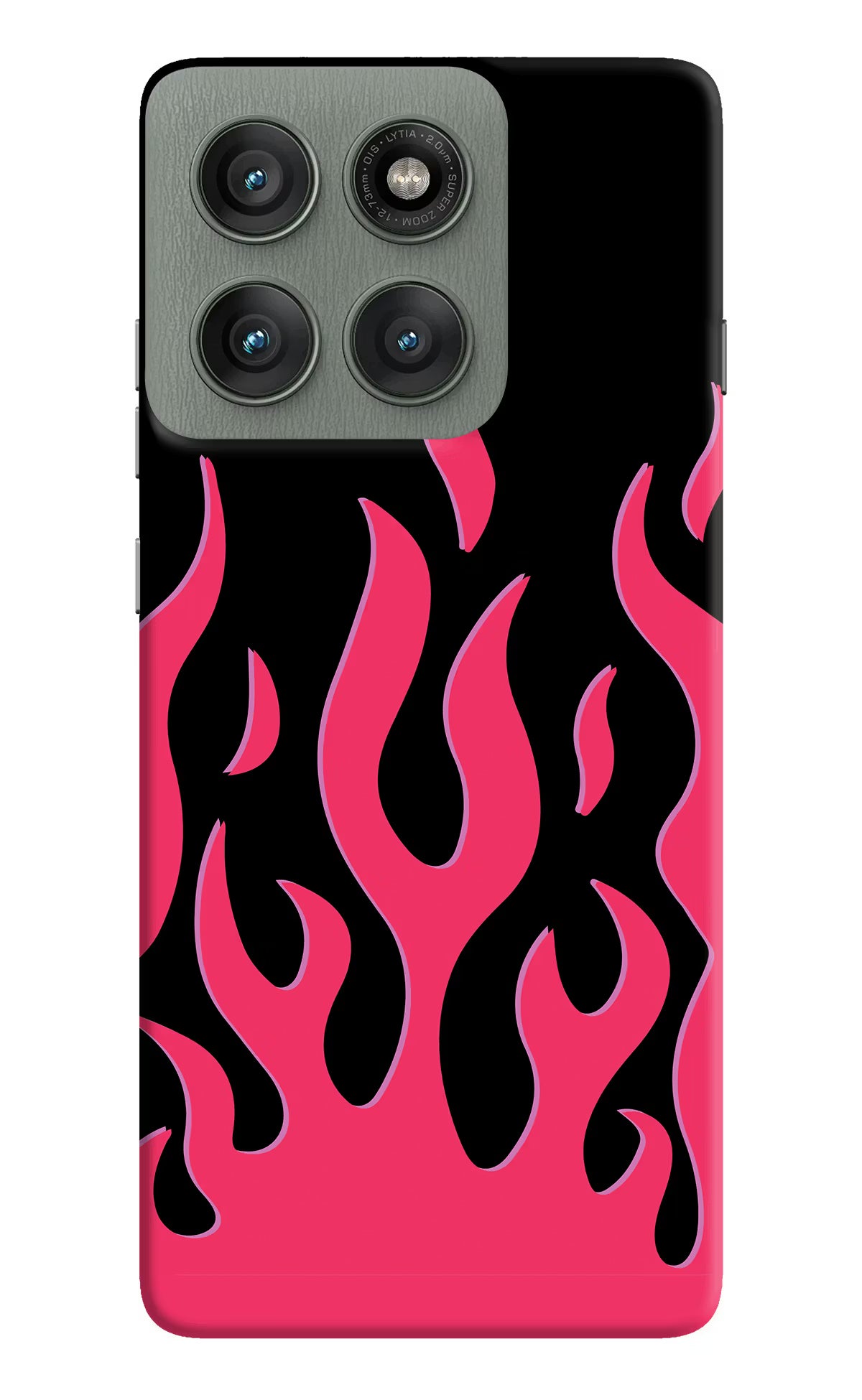 Fire Flames Moto Edge 60 Pro Hard Case Back Cover by Casekaro