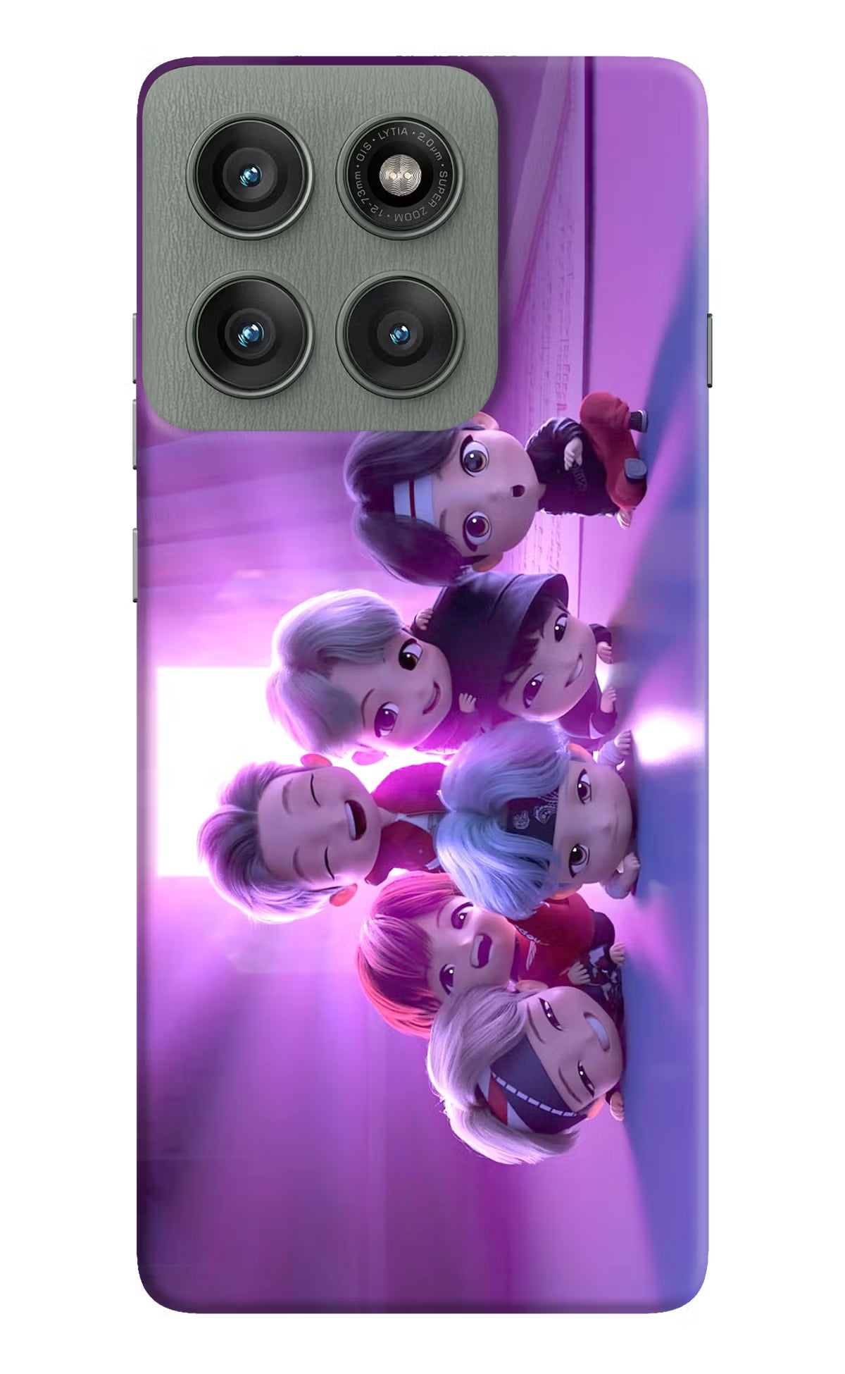 BTS Chibi Moto Edge 60 Pro Hard Case Back Cover by Casekaro