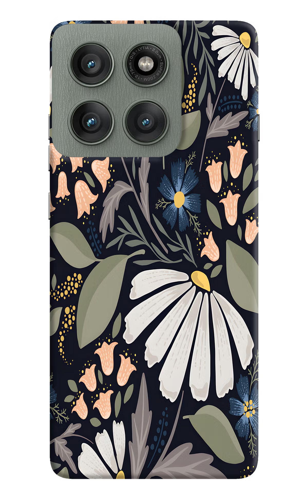 Flowers Art Moto Edge 60 Pro Hard Case Back Cover by Casekaro
