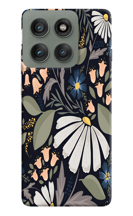 Flowers Art Moto Edge 60 Pro Hard Case Back Cover by Casekaro