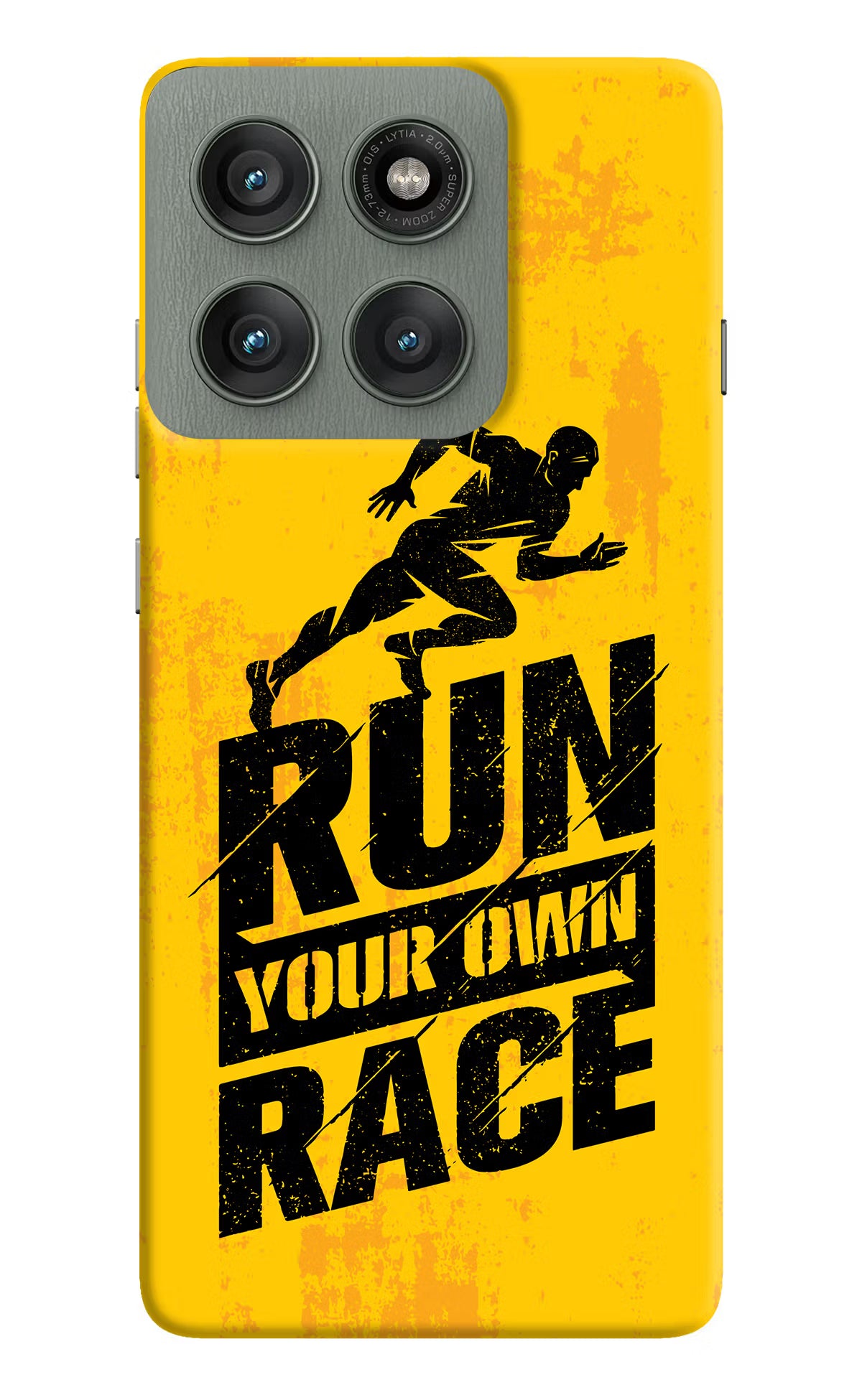 Run Your Own Race Moto Edge 60 Pro Hard Case Back Cover by Casekaro