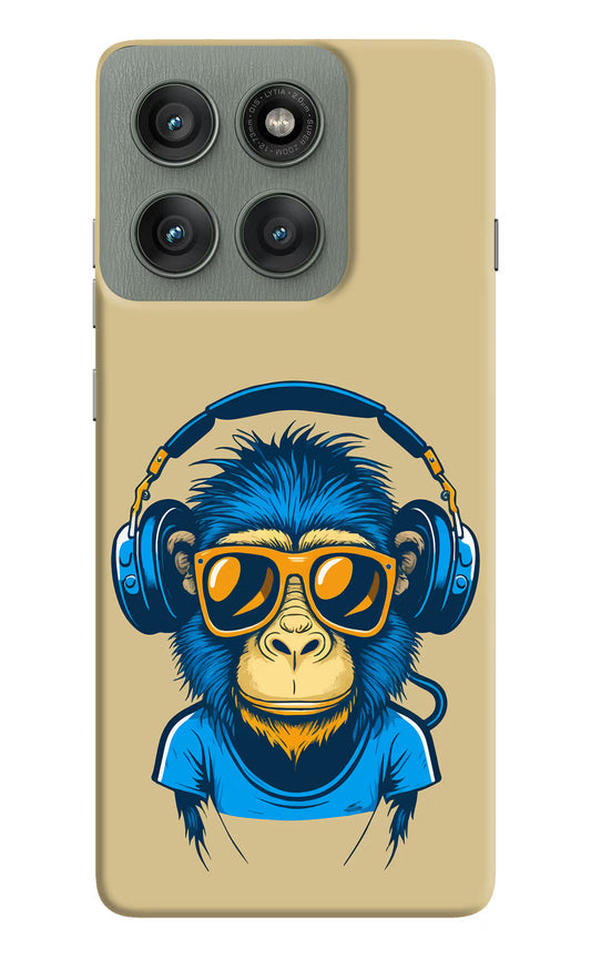 Monkey Headphone Moto Edge 60 Pro Hard Case Back Cover by Casekaro