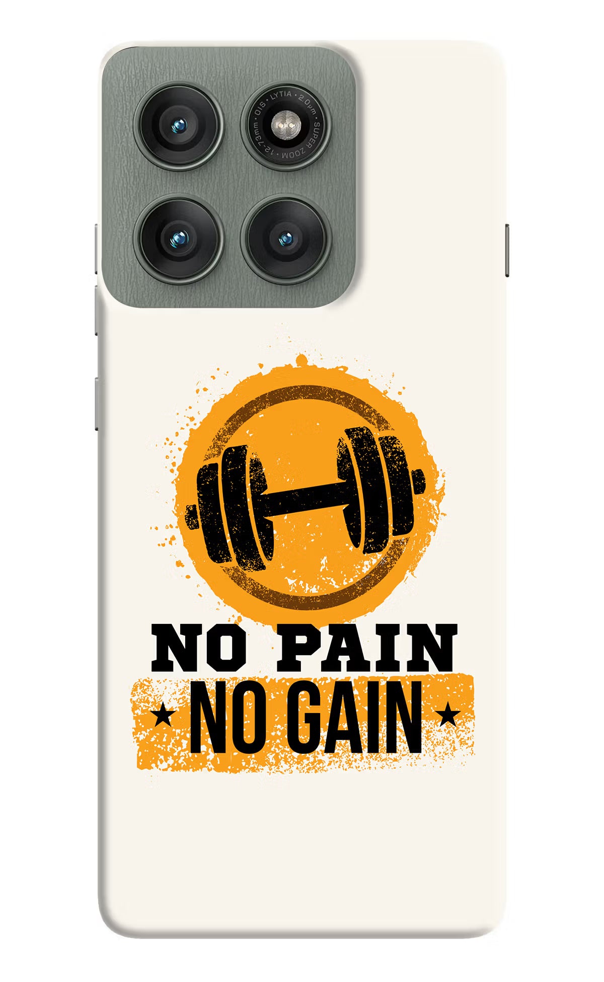 No Pain No Gain Moto Edge 60 Pro Hard Case Back Cover by Casekaro