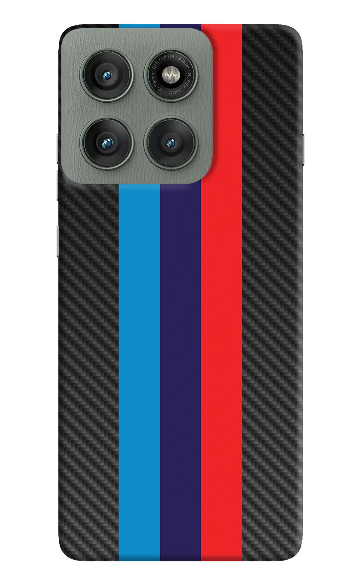 BMW Stripes Pattern Moto Edge 60 Pro Hard Case Back Cover by Casekaro