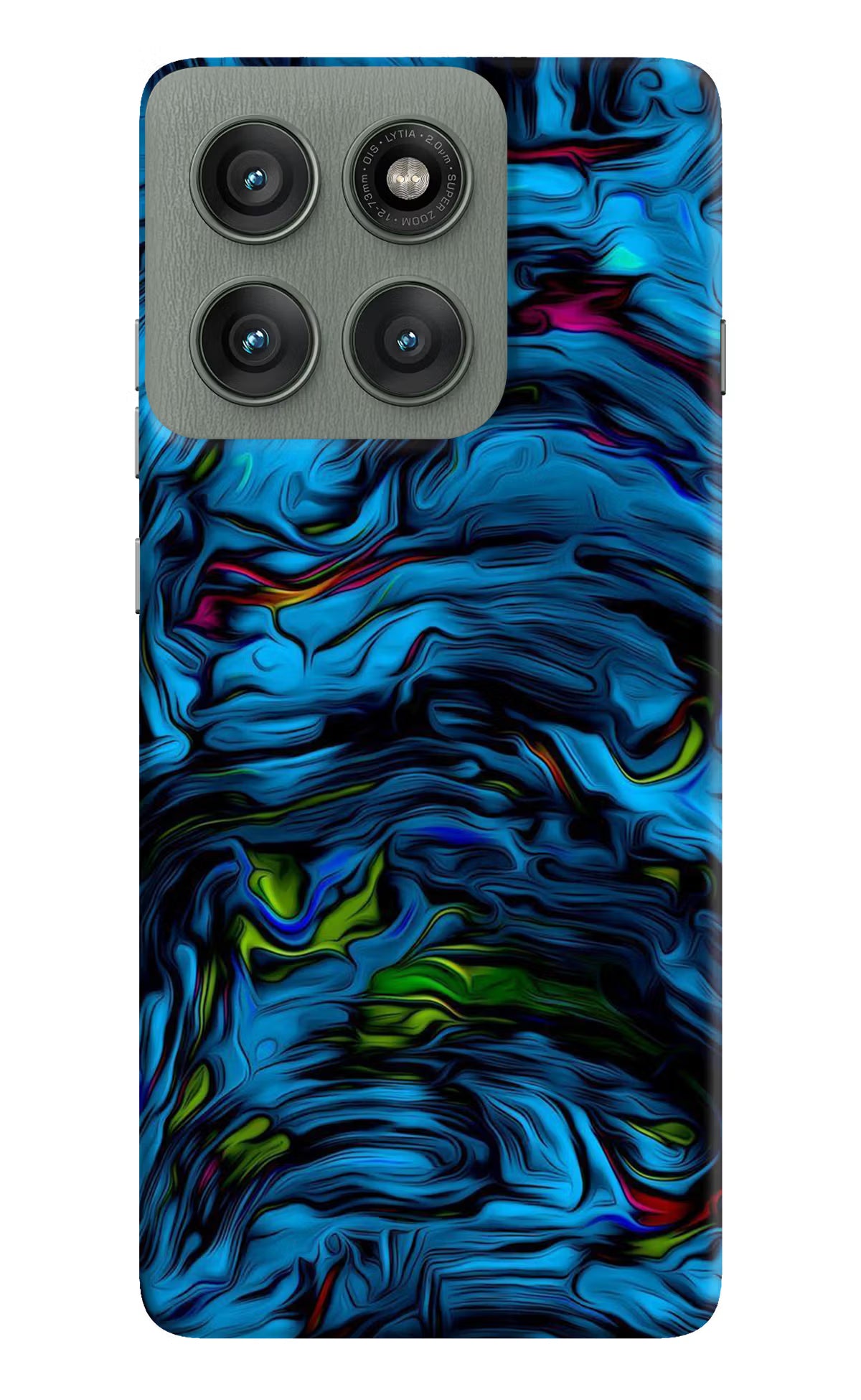 Dark Blue Abstract Moto Edge 60 Pro Hard Case Back Cover by Casekaro