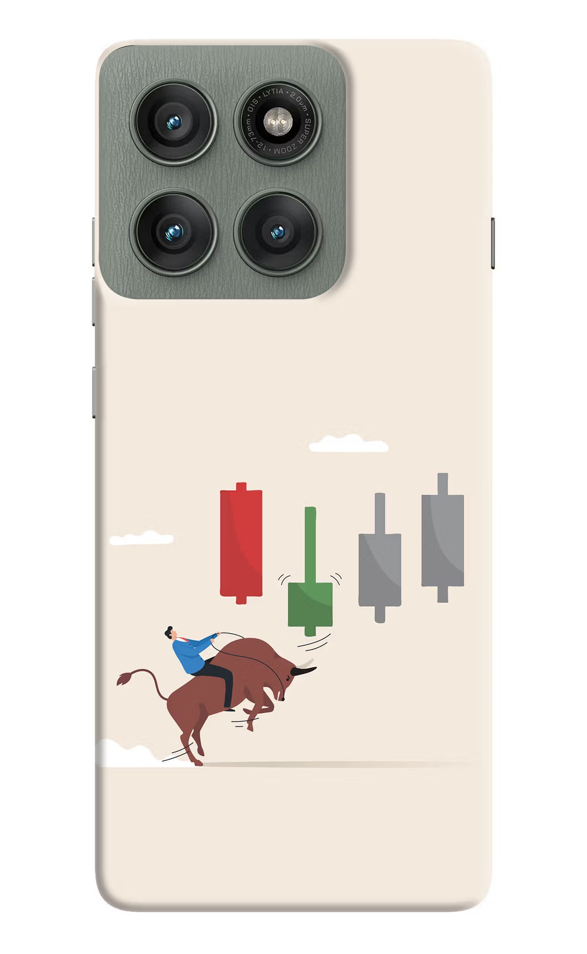 Bull Trading Momentum Moto Edge 60 Pro Hard Case Back Cover by Casekaro