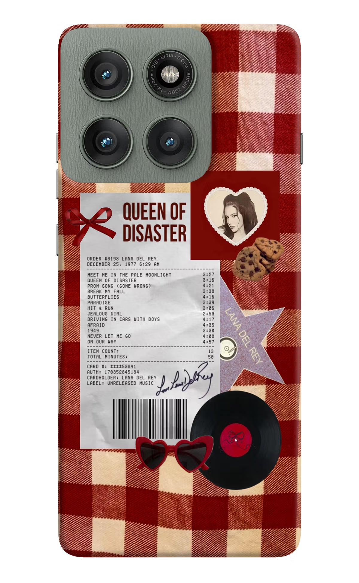 Queen of Disaster Moto Edge 60 Pro Hard Case Back Cover by Casekaro