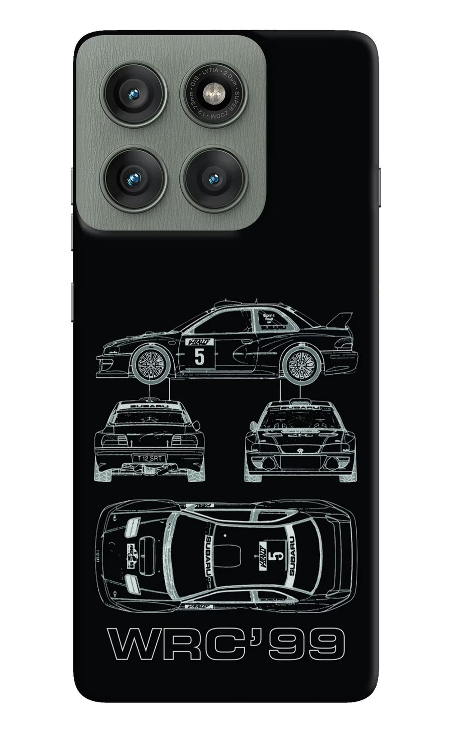 WRC'99 Moto Edge 60 Pro Back Cover, Hard case
