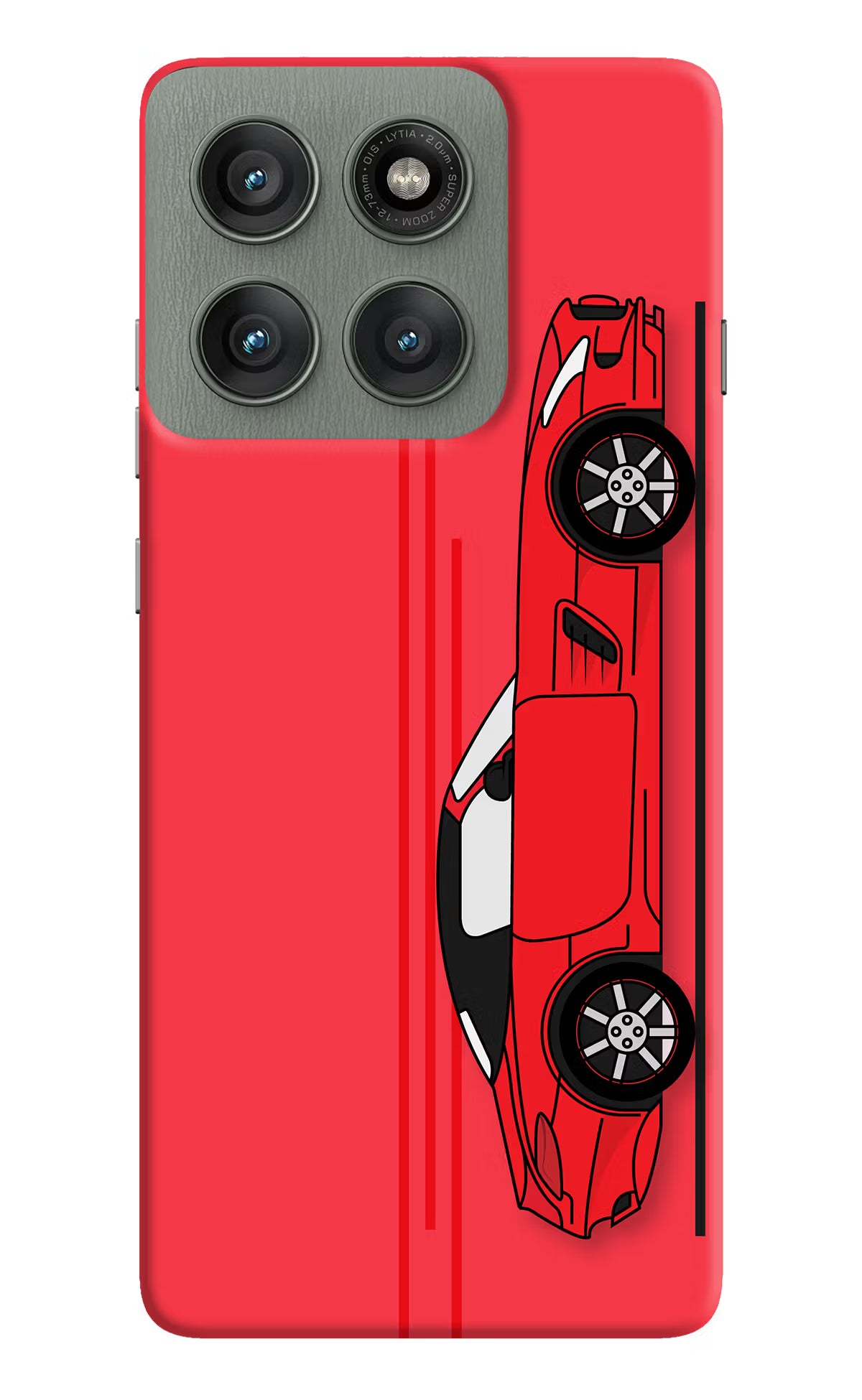 Red Velocity Moto Edge 60 Pro Hard Case Back Cover by Casekaro