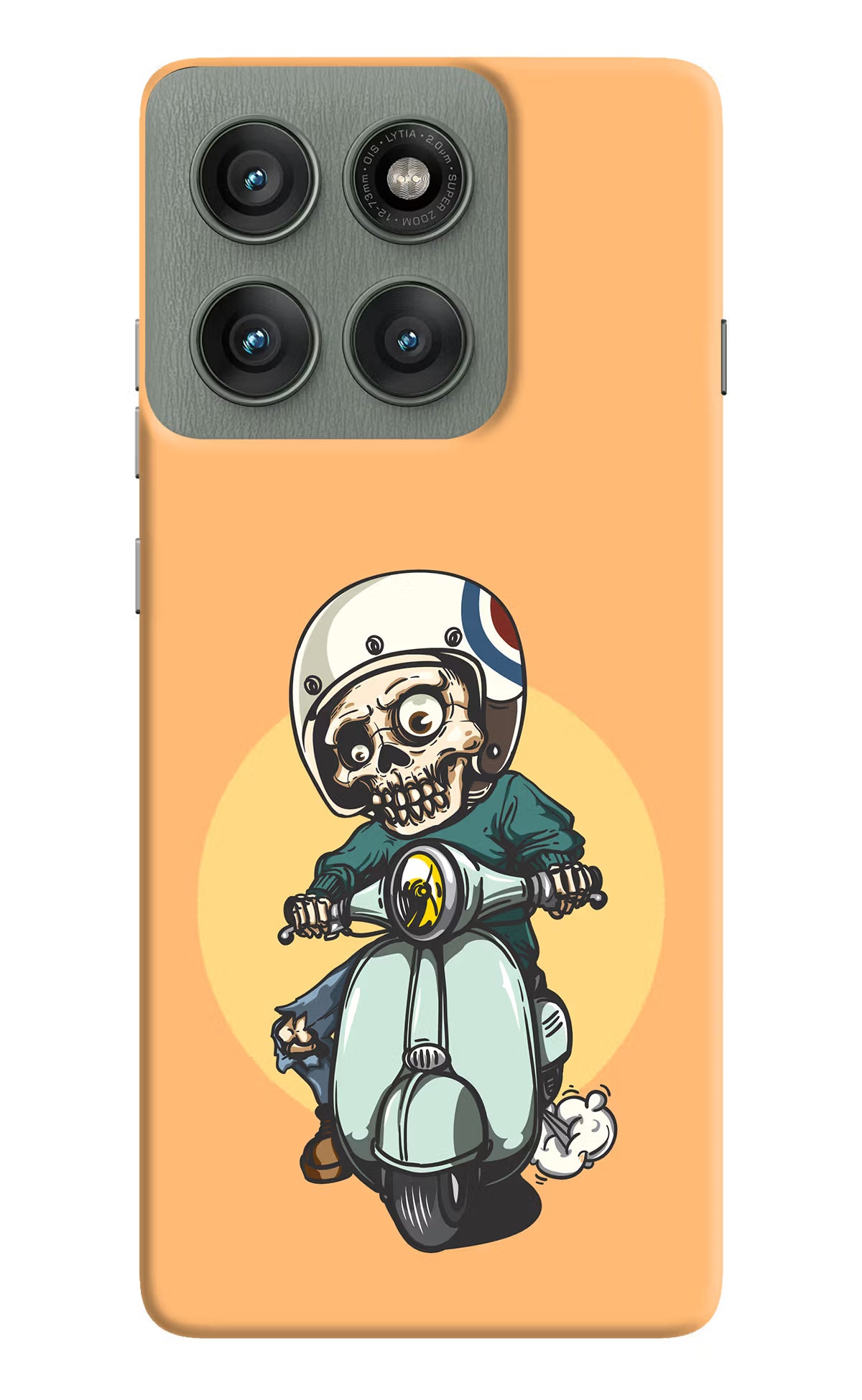 Undead Biker Moto Edge 60 Pro Hard Case Back Cover by Casekaro