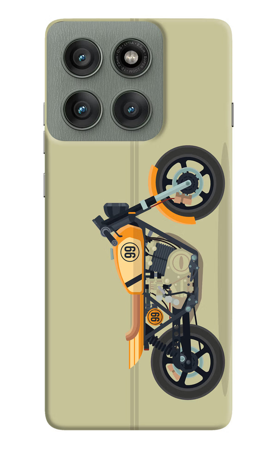 Vertical Speedster Moto Edge 60 Pro Back Cover, Hard case