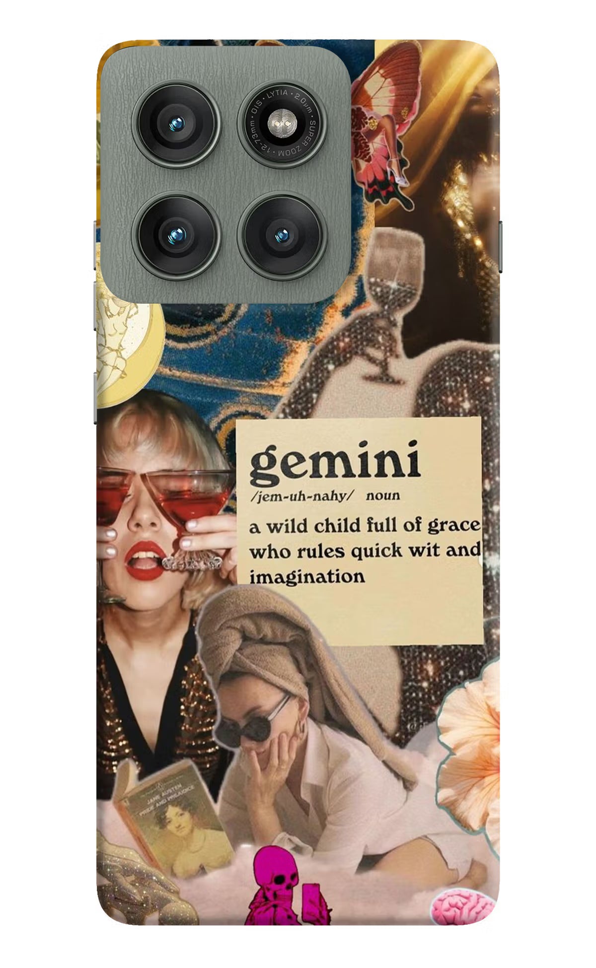 Gemini Zodiac Moto Edge 60 Pro Hard Case Back Cover by Casekaro