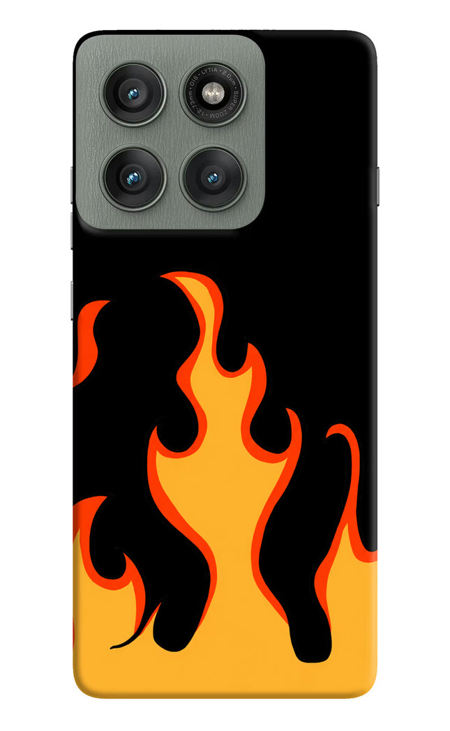 Fired Up – Black Moto Edge 60 Pro Hard Case Back Cover by Casekaro