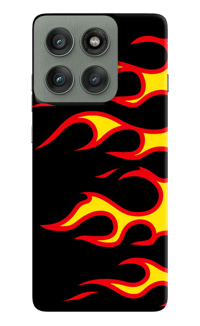 Side Sweep Flames Moto Edge 60 Pro Hard Case Back Cover by Casekaro