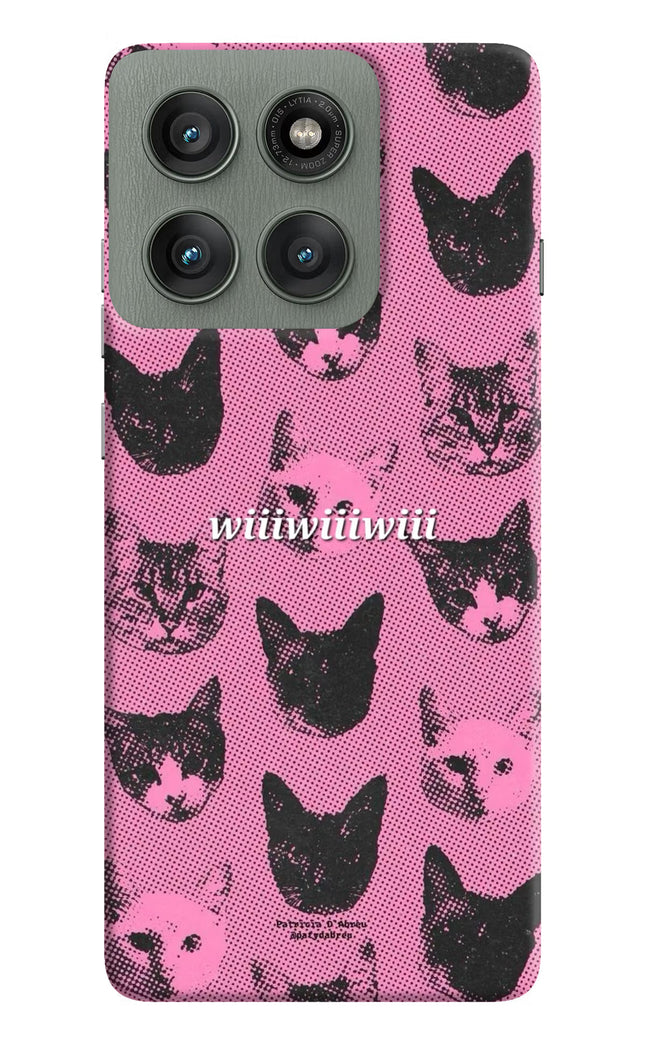 Pink Cats Moto Edge 60 Pro Hard Case Back Cover by Casekaro