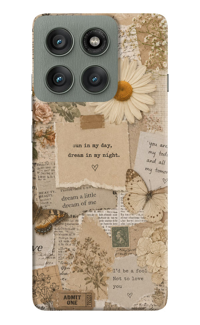 Vintage case Moto Edge 60 Pro Hard Case Back Cover by Casekaro