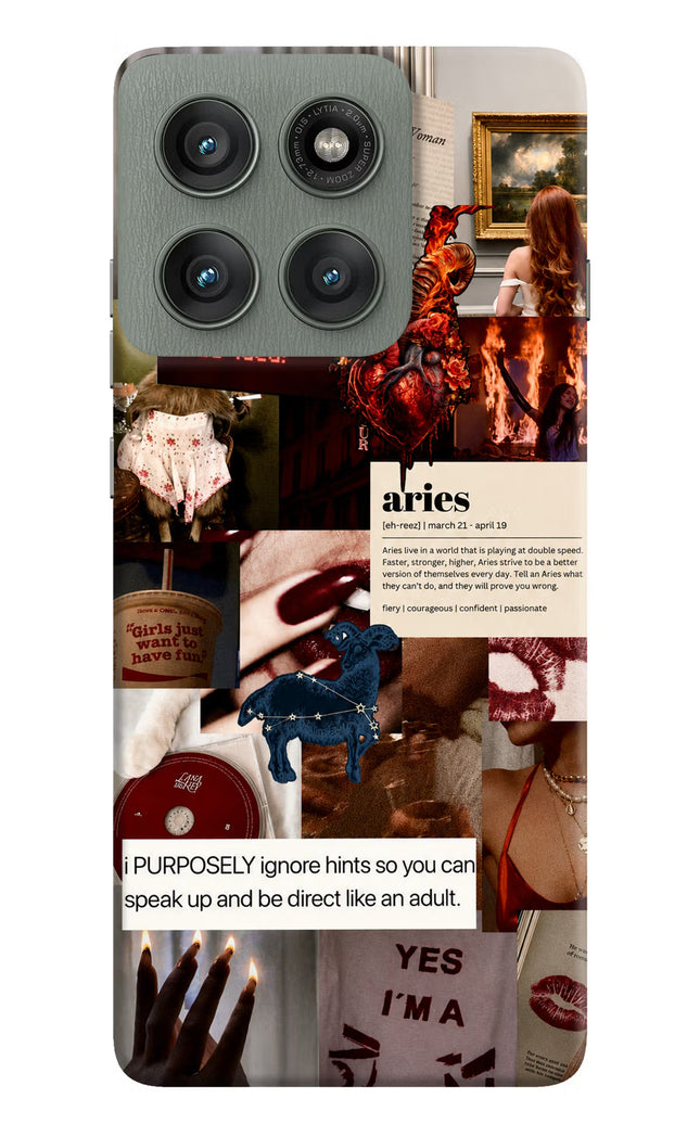Zodiac Aries Moto Edge 60 Pro Hard Case Back Cover by Casekaro
