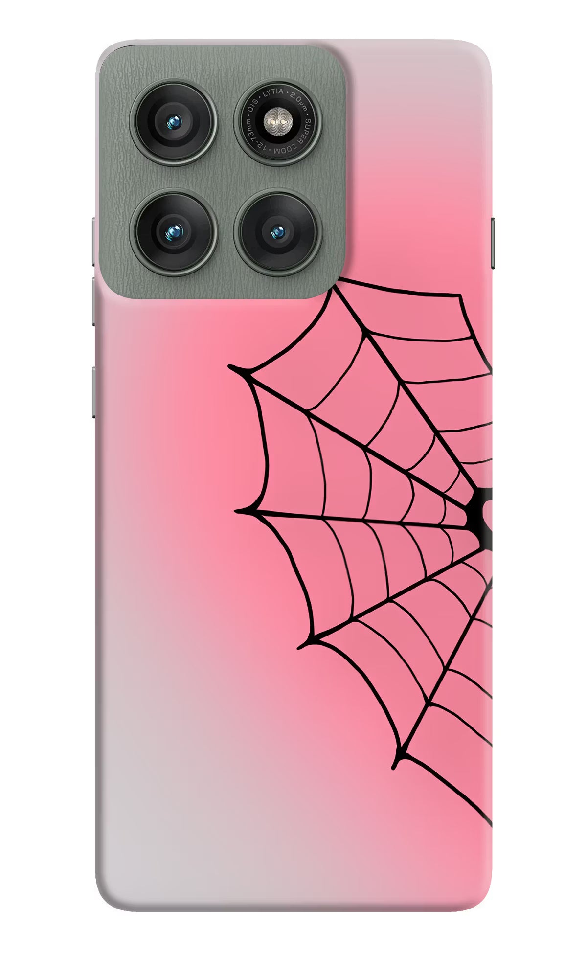 Pink Web Moto Edge 60 Pro Back Cover