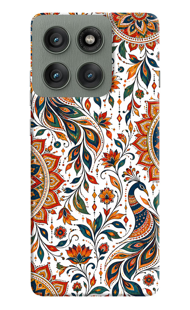 White Mayura Moto Edge 60 Pro Hard Case Back Cover by Casekaro