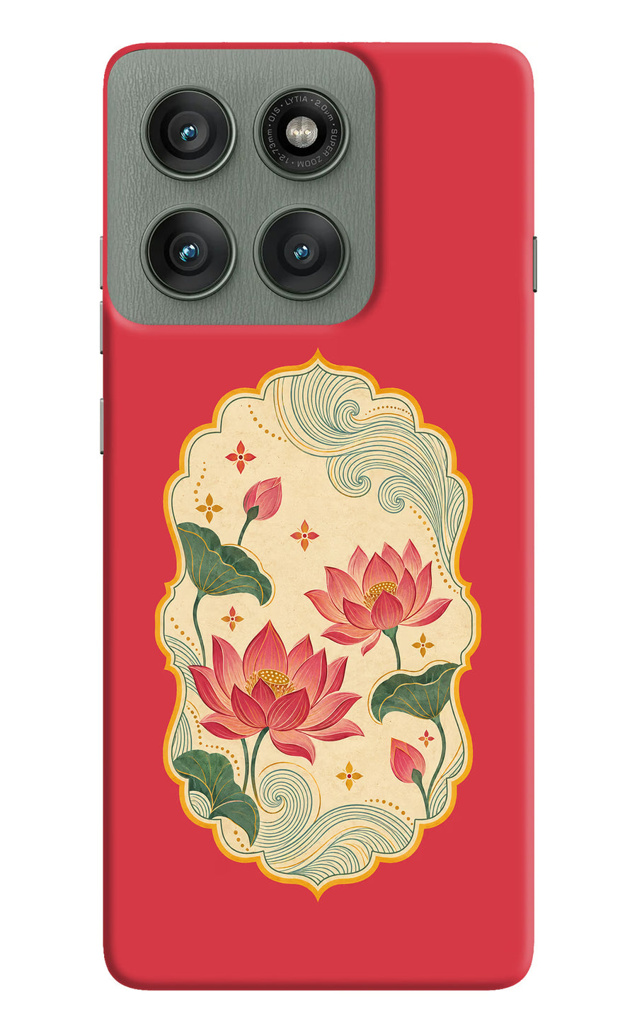 Pink Lotus Moto Edge 60 Pro Back Cover, Hard case