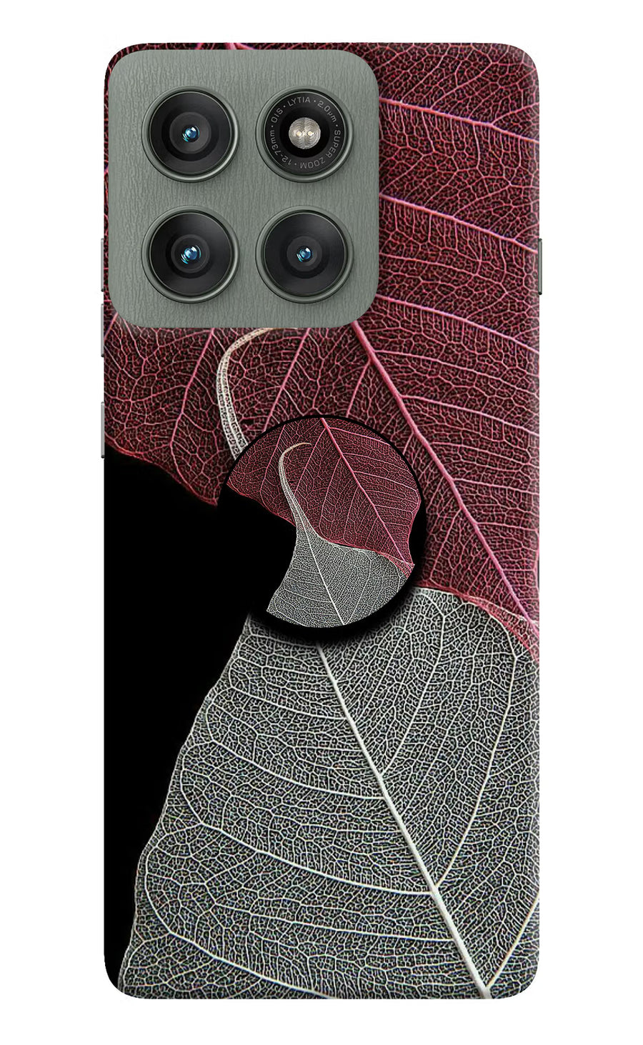 Leaf Pattern Moto Edge 60 Pro Pop Case, Hard case