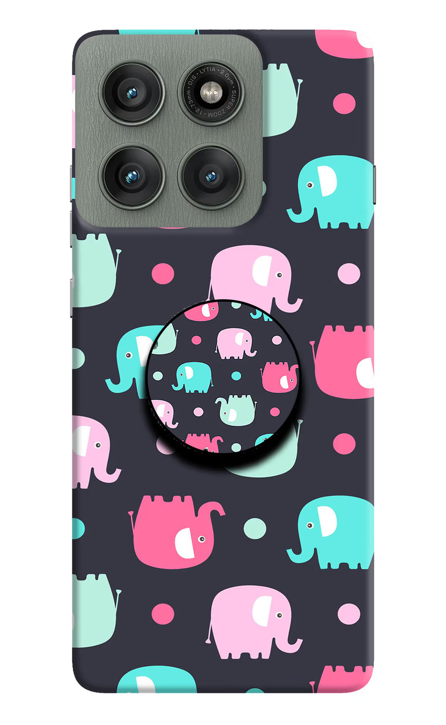 Baby Elephants Moto Edge 60 Pro Pop Case, Hard case